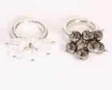 Ringar, silver bergkristall och hematit, 1995